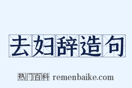 去妇辞造句是什么意思的图片